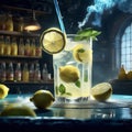 A glass of delicious lemonade, symphony of flavors. The zesty tang of freshly squeezed lemons mingles