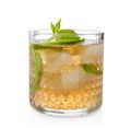 Glass of delicious mint julep cocktail Royalty Free Stock Photo