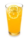 glass of delicious orange juice on white background, Ai Generated