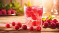 glass delicious raspberry fruit