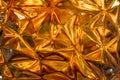 Glass diamond shape abstract golden yellow Royalty Free Stock Photo