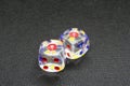 Glass dice. Glass dices. Casino dice. Gamble dices.