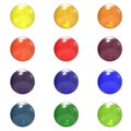 Glass different color balls group