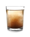 Glass of dirty water on white background Royalty Free Stock Photo