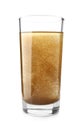 Glass of dirty water on white background Royalty Free Stock Photo