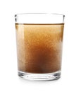 Glass of dirty water on white background Royalty Free Stock Photo