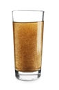 Glass of dirty water on white background Royalty Free Stock Photo