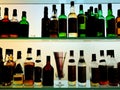 Liquors bottles at the pub