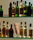 Liquors bottles at the pub