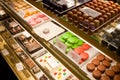 Glass Display Case of Candies and Baked Goods