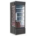 Glass Display Fridge with beverage, 3D rendering Royalty Free Stock Photo