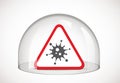 Virus defence concept - Glass dome as antivirus barrier - Corona Virus