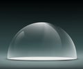 Glass dome on a dark background