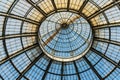 Glass dome - Galleria Vittorio Emanuele II - Milan Italy Royalty Free Stock Photo