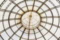 The glass dome of Galleria Vittorio Emanuele II in Milano, Italy Royalty Free Stock Photo