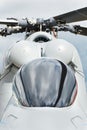 Glass dome of helicopter cockpit