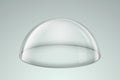 Glass dome on a light background. 3D illustration, 3D rendering Royalty Free Stock Photo