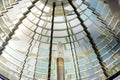 Glass dome of a lighthouse under the sunlight