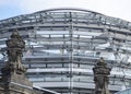 Glass dome of the Reichstag building german government in Berlin the capital city of Germany, Europe Royalty Free Stock Photo