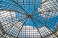 Glass dome roof is against the blue sky Royalty Free Stock Photo