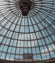 Glass dome roof in a shopping mall Royalty Free Stock Photo