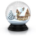 Glass dome winter scene