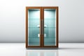 Glass Door Almirah on white background Royalty Free Stock Photo