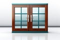 Glass Door Almirah on white background Royalty Free Stock Photo