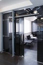 Glass doors in the new office