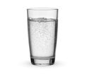 Glass of drinking carbonated sparkling water isolated Royalty Free Stock Photo