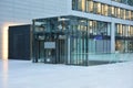 Glass Elevator in Frankfurt airport Royalty Free Stock Photo