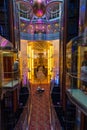 Glass Elevators and Lobby On Celebrity Cruise Ship Royalty Free Stock Photo