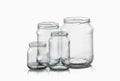 Glass. Empty glass jar over white background Royalty Free Stock Photo