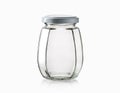 Glass. Empty glass jar over white background Royalty Free Stock Photo