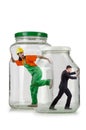 Glass empty jar isolated