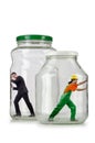 Glass empty jar isolated