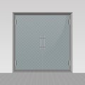 Glass entrance door vector.