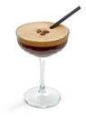 Glass of espresso martini cocktail Royalty Free Stock Photo