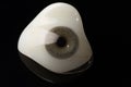 Glass eye prosthetic or Ocular prosthesis on black