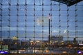 The glass facade of the Berlin central station
