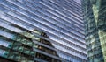 Glass Facade Of Modern Office Buildings With Reflections Of Neighboring Towers In The City Of Vienna Royalty Free Stock Photo