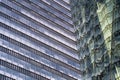 Glass Facade Of Modern Office Buildings With Reflections Of Neighboring Towers In The City Of Vienna Royalty Free Stock Photo