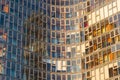 Glass facade of a modern skyscraper hosting luxury apartments Royalty Free Stock Photo
