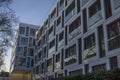 Glass facade of an office building