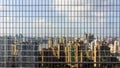 Glass Facade and Reflection Of Skyline of Modern City. Royalty Free Stock Photo