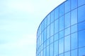 The glass facade of a skyscraper with a mirror reflection of sky windows Royalty Free Stock Photo