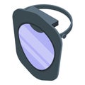 Glass face shield icon, isometric style