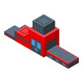 Glass factory line icon isometric vector. Construction industry