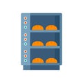 Glass factory oven icon, flat style
