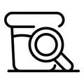 Glass fertilization icon, outline style